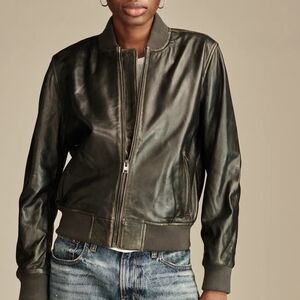 Lucky Brand Liana Leather Bomber Jacket